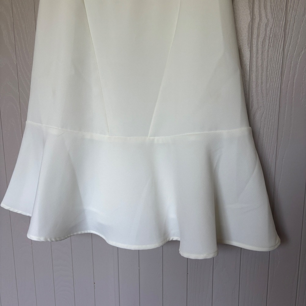 Aryn K Boutique White Bridal Geometric Fit and Flare Dress Size XS - Picture 6 of 14